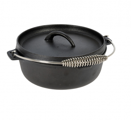 Ceaun - Ceaun cu capac Vaggan, fonta, 20x12.5 cm, 1.6 l, negru