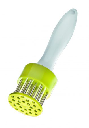 Ustensile fragezire carne - Ciocan fragezire carne Ibili-Kitchen Aids, otel inoxidabil/plastic, 19x5 cm, alb/verde