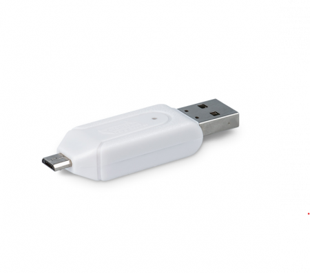 Cititor de carduri Forever OTG ,microSD / SD USB + microUSB, alb [1]