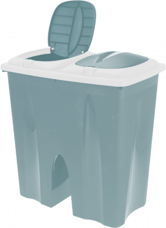 Cosuri gunoi - Cos de gunoi cu 2 compartimente Excellent Houseware, plastic, 50x30x55 cm, verde