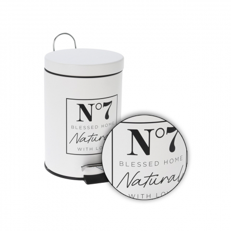 Excellent Houseware trash can, metal, 17x24.5 cm, 3 l, white [1]