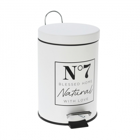 Garbage Bins - Excellent Houseware trash can, metal, 17x24.5 cm, 3 l, white