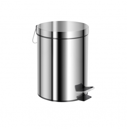 Baie - Cos de gunoi Excellent Houseware, otel inoxidabil, 20.5x28 cm, 5 l, argintiu