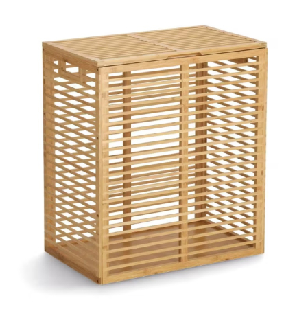 Cos de rufe Zeller, bambus/bumbac, 54x33x61 cm, maro [3]