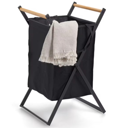 Cos de rufe Zeller, metal/poliester, 37x40x67 cm, negru [3]