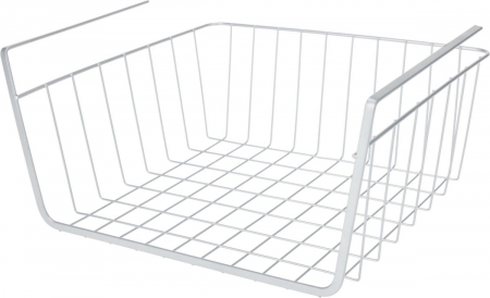 Koopman attachable storage basket, metal, 30x25x14 cm, white [1]