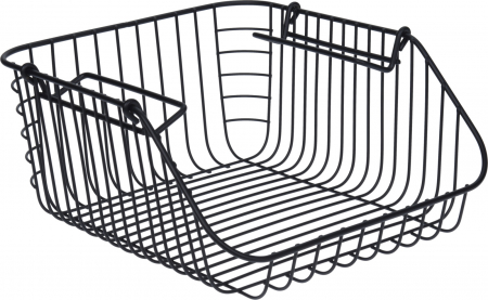Fruit bowls and baskets - Excellent Houseware storage basket, metal, 30x27x14 cm, black
