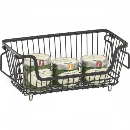 Zeller storage basket, metal, 32x16.5x14.5 cm, black [1]