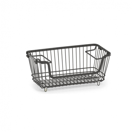 Articole pentru servire - Cos depozitare Zeller, metal, 32x16.5x14.5 cm, negru