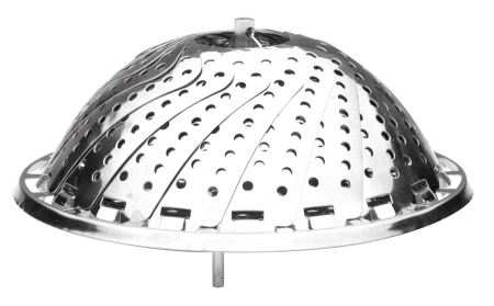 Ustensile gatire la aburi - Cos gatire aburi extensibil Ibili, otel inoxidabil, 16/24 cm, argintiu