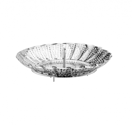 Ustensile gatire la aburi - Cos gatire aburi extensibil Judge, otel inoxidabil, 18/28 cm, argintiu