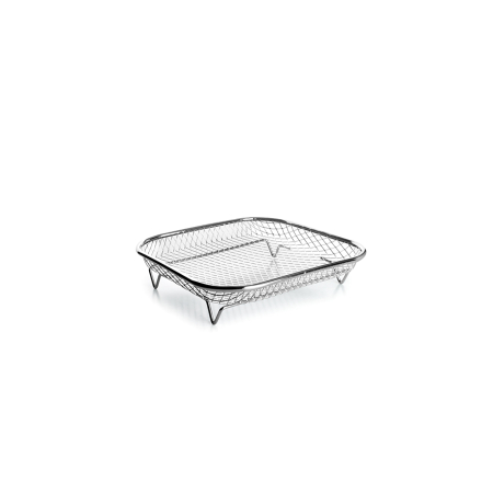 Ustensile gatire la aburi - Cos gatire pentru friteuza cu aer Ibili, otel inoxidabil 18/10, 19.5x4.5 cm, argintiu