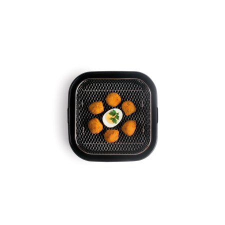 Cos gatire pentru friteuza cu aer Ibili, otel inoxidabil 18/10, 19.5x4.5 cm, argintiu [2]