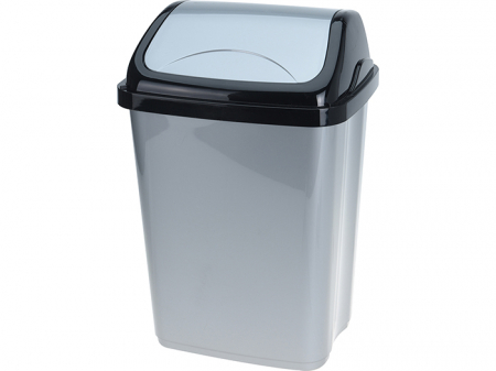 Cos gunoi Excellent Houseware, plastic, 20x15x30 cm, negru/gri [1]