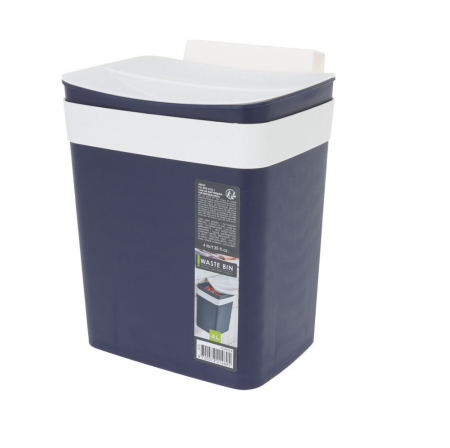 Baie - Cos gunoi Excellent Houseware, polipropilena, 17.5x15x22.5 cm, 4 l, albastru