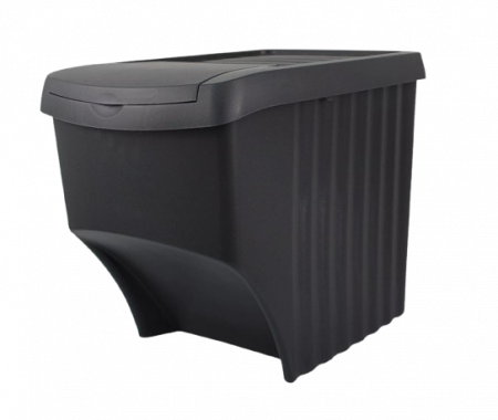 Cos gunoi Excellent Houseware, polipropilena, 40x30x33 cm, 20 l, negru [1]