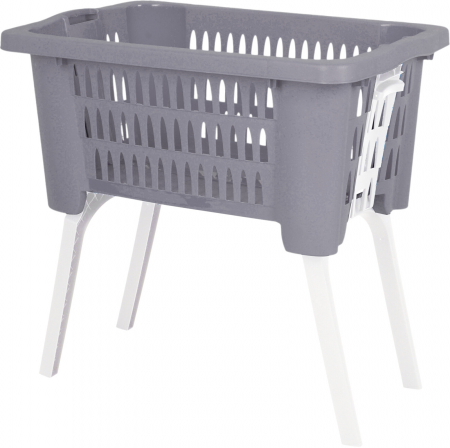 Accesorii baie - Cos rufe cu picioare Excellent Houseware, polipropilena, 25x40x60 cm, gri