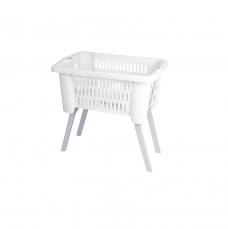 Cosuri rufe - Cos rufe cu picioare Excellent Houseware, polipropilena, 60x40x60 cm, alb