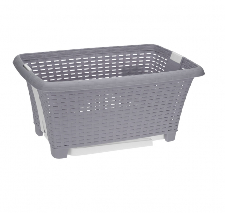 Cos rufe cu picioare Excellent Houseware, polipropilena, 60x40x60 cm, albastru [3]