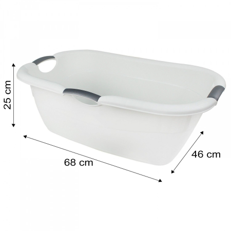 Cos rufe Excellent Houseware, polipropilena, 68x46x25 cm, alb [4]
