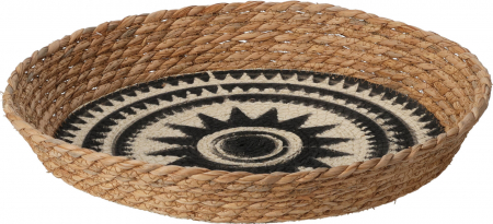 Fructiere si cosuri - Cos servire Home&Styling Collection, ratan, 40x6 cm, maro/negru