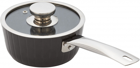 Cookware - Judge Evertough saucepan with lid, stainless steel/aluminum, 20 cm, black