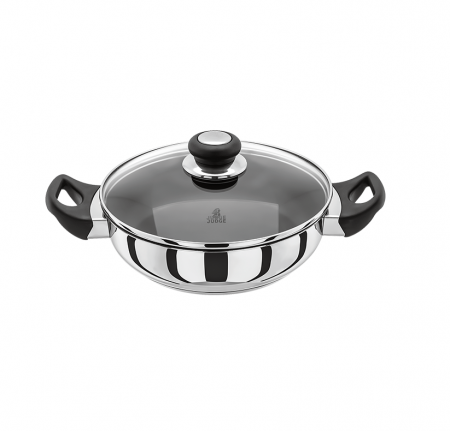 Cratita cu capac Judge Vista, otel inoxidabil, 24 cm, 2 l, argintiu/negru [0]