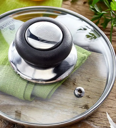 Cratita cu capac Judge Vista, otel inoxidabil, 24 cm, 2 l, argintiu/negru [2]