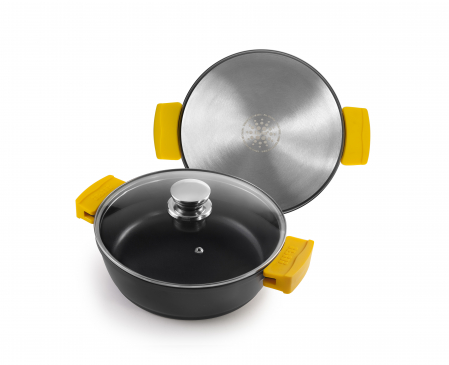 Ibili-Evolution saucepan, aluminum, 32x8.5 cm, black/yellow [1]