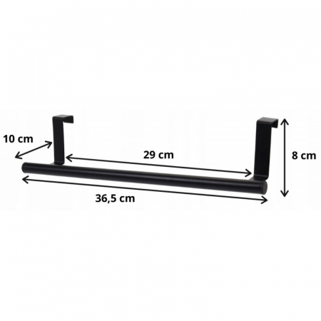Cuier usa Excellent Houseware, otel inoxidabil, 36x8 cm, negru [3]