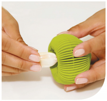 Ibili garlic peeler, silicone, 5x7 cm, green [1]