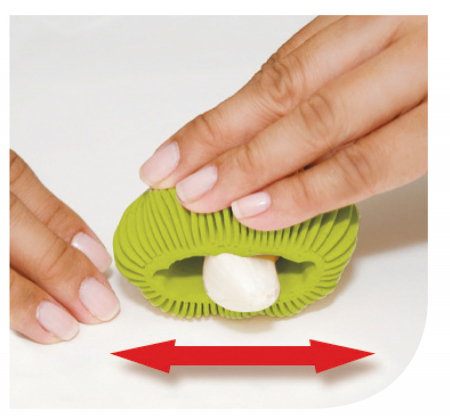 Ibili garlic peeler, silicone, 5x7 cm, green [2]