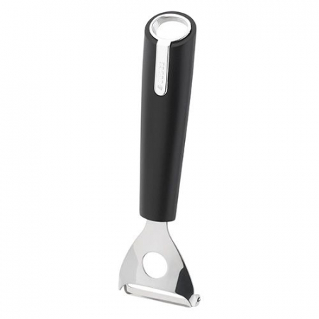 Decojitoare fructe si legume - Curatator legume Judge Black Satin, otel inoxidabil, 18x5 cm, negru/argintiu