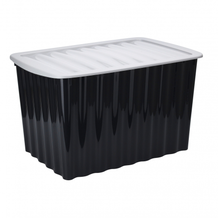 Universale - Cutie depozitare Excellent Houseware, polipropilena, 60x40x35, 84 l, antracit/alb