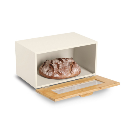 Cutie paine Zeller, bambus/metal, 36x23x20 cm, bej/maro [5]