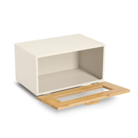 Cutie paine Zeller, bambus/metal, 36x23x20 cm, bej/maro [4]