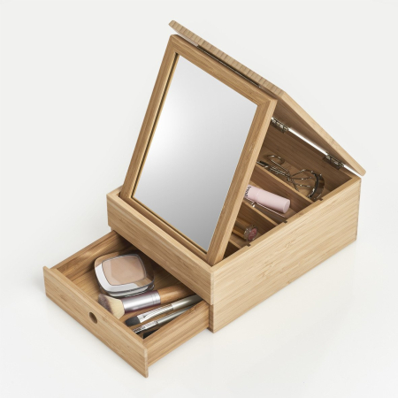 Cosmetics - Cutie pentru bijuterii Zeller, bambus, 25x19x1 cm, maro