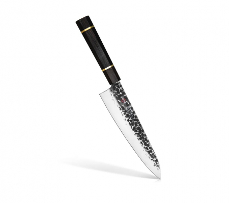 Knives - Fissman-Kensei Bokuden Chef's Knife, AUS-8 steel, 21 cm, silver/brown