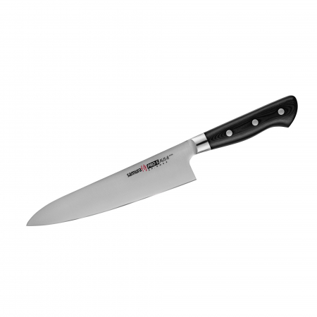 Cutite - Cutit bucatar Samura-PRO S, otel AUS 8, 20 cm, argintiu/negru