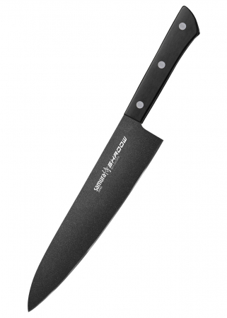 Cutite - Cutit bucatar Samura-Shadow, otel AUS-8, 20.8 cm, negru