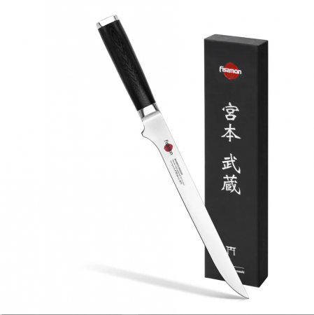 Cutit feliat Fissman-Kensei Musashi, otel damasc 67 straturi, 20 cm, argintiu/negru [2]