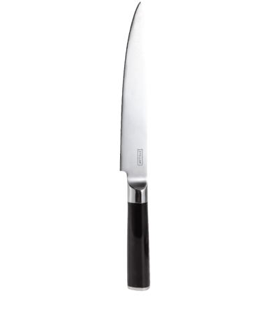 Cooking utensils - Stellar-TPoise slicing knife, X50CrMoV14 steel, 33x3x3 cm, silver/black