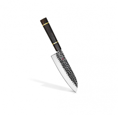 Knives - Fissman-Kensei Bokuden Santoku knife, AUS-8 steel, 15 cm, silver/brown