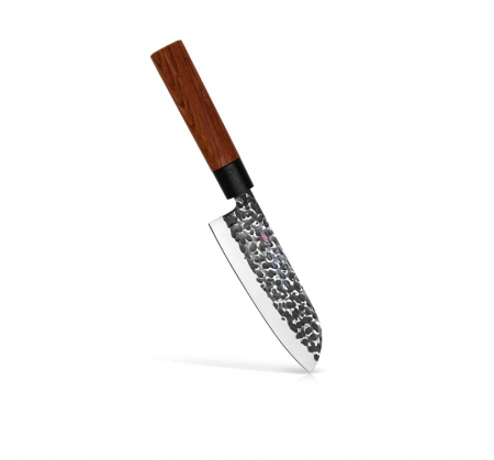 Knives - Fissman-Kensei Ittosai santoku knife, AUS-8 steel, 15 cm, silver/brown