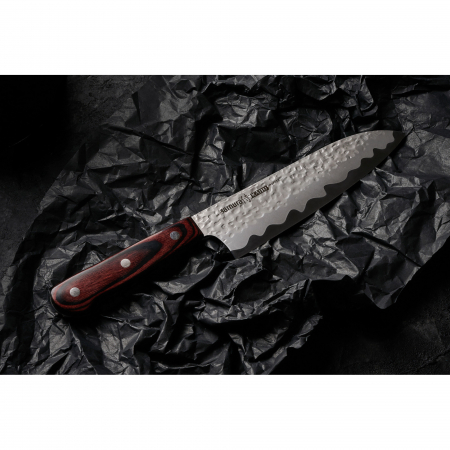 Cutit santoku Samura-Kaiju, otel Aus-8, 18 cm, argintiu/maro [2]