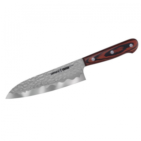 Cutite - Cutit santoku Samura-Kaiju, otel Aus-8, 18 cm, argintiu/maro