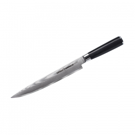 Cutite - Cutit feliat Samura-Damascus, otel damasc 67 straturi, 20 cm, argintiu/negru