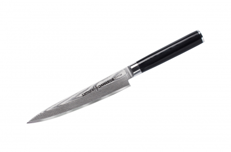 Cutite - Cutit universal Samura-Damascus, otel damasc 67 straturi, 15 cm, argintiu/negru
