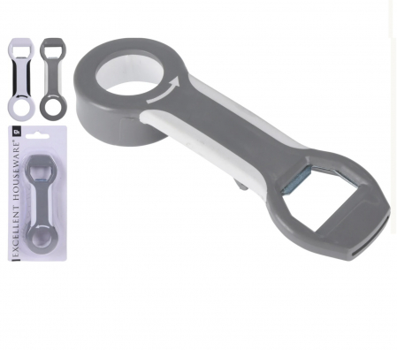 Koopman 4-in-1 multifunctional lid opener, 13x4x2 cm, plastic, black [2]