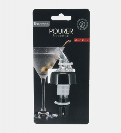 Dozator bauturi Excellent Houseware, plastic/otel inoxidabil, 4x4.5 cm, 30 ml, alb/negru [4]